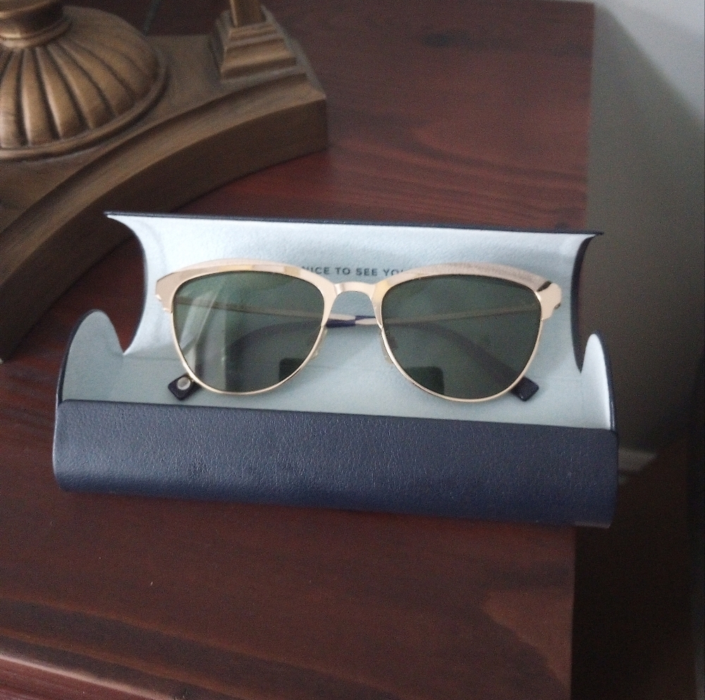 WARBY PARKER Louise Metal Sunglasses and Case